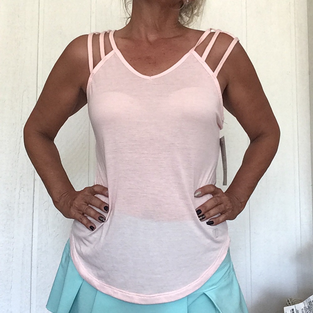BALANCE COLLECTION BY MARIKA PINK CAGED TANK NWT S